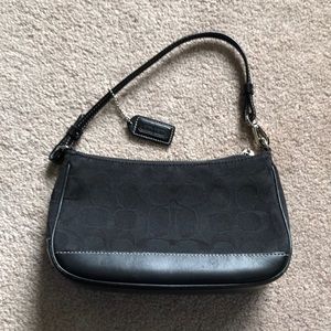 Mini Black Coach canvas bag Vintage 90s early 2000s.